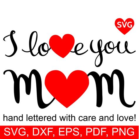 Download Free I Love Mommy Silhouette